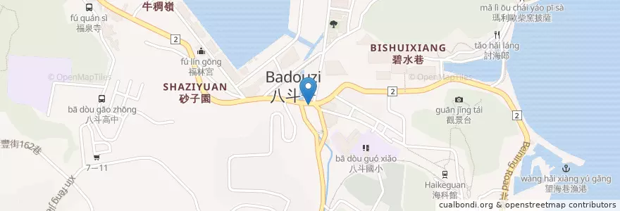 Mapa de ubicacion de 合記燒臘店 en Taiwan, Taiwan Province, Keelung, Zhongzheng.