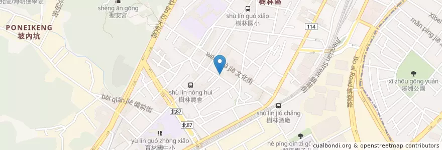 Mapa de ubicacion de 樹林健民協會圖書館 en Taiwán, Nuevo Taipéi, 樹林區.