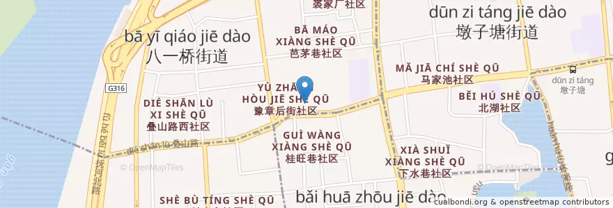 Mapa de ubicacion de 江西省政协(旧) en 중국, 장시성, 난창시, 东湖区.