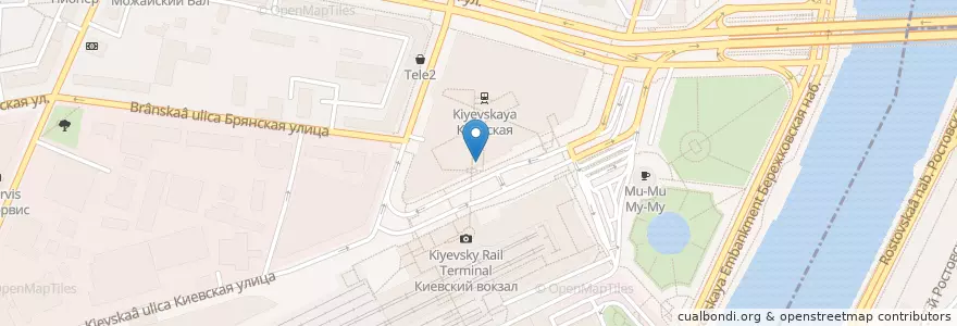 Mapa de ubicacion de Миндаль en روسيا, Центральный Федеральный Округ, Москва, Западный Административный Округ.