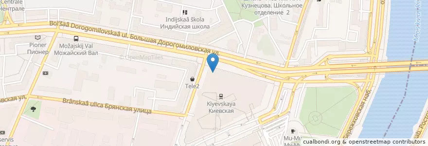 Mapa de ubicacion de Старбакс en Rússia, Distrito Federal Central, Москва, Западный Административный Округ, Район Дорогомилово.