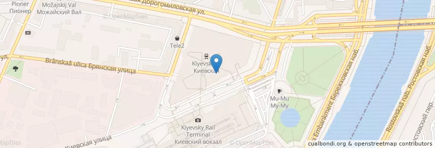 Mapa de ubicacion de Burger&Pizzetta en Rusya Federasyonu, Центральный Федеральный Округ, Москва, Западный Административный Округ.
