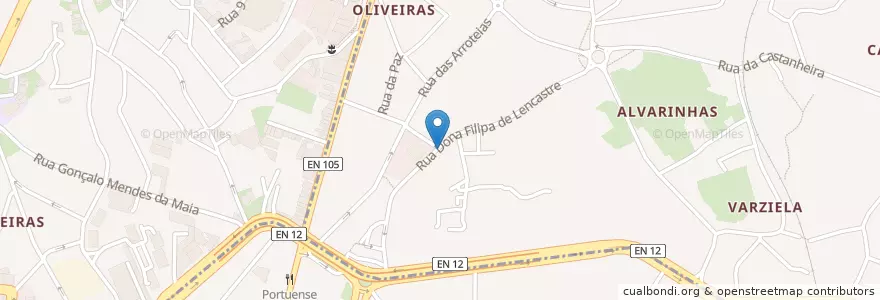 Mapa de ubicacion de Bombeiros Voluntários da Areosa - Rio Tinto en Portugal, Nord, Área Metropolitana Do Porto, Porto, Rio Tinto.