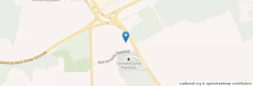 Mapa de ubicacion de Bombeiros unid2 nort en Brezilya, Güney Bölgesi, Santa Catarina, Região Geográfica Intermediária De Joinville, Microrregião De Joinville, Joinville.