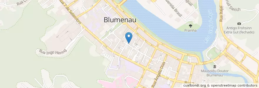 Mapa de ubicacion de Psykhé en Brezilya, Güney Bölgesi, Santa Catarina, Região Geográfica Intermediária De Blumenau, Microrregião De Blumenau, Blumenau.