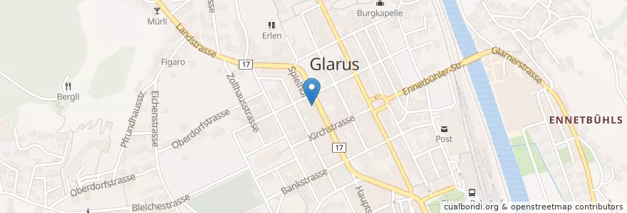 Mapa de ubicacion de Blume en 스위스, Glarus, Glarus.