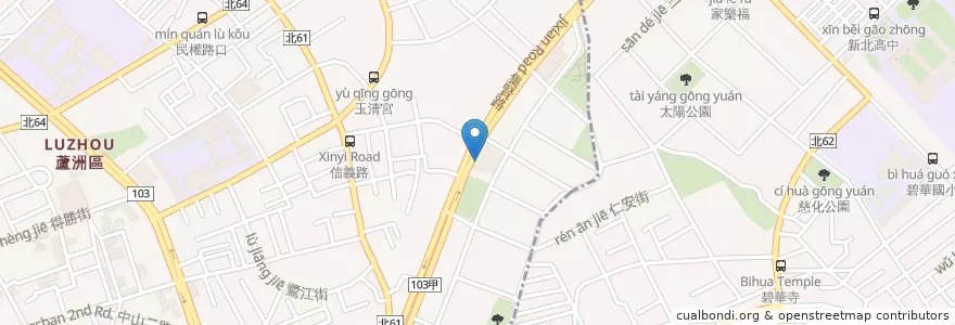 Mapa de ubicacion de 新北市立書館 en 臺灣, 新北市, 蘆洲區.