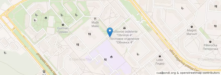 Mapa de ubicacion de Друг en Russia, Distretto Federale Centrale, Калужская Область, Городской Округ Обнинск.