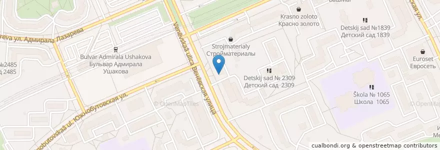 Mapa de ubicacion de Столички en Russie, District Fédéral Central, Moscou, Юго-Западный Административный Округ, Район Южное Бутово.