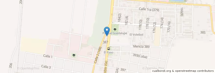 Mapa de ubicacion de Fonda La Gran Diosa en キューバ, La Habana, Boyeros.