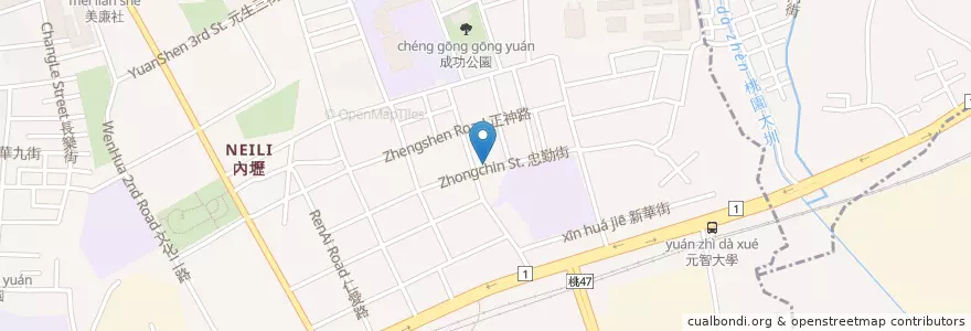Mapa de ubicacion de 好滋味麵館 en 臺灣, 桃園市.