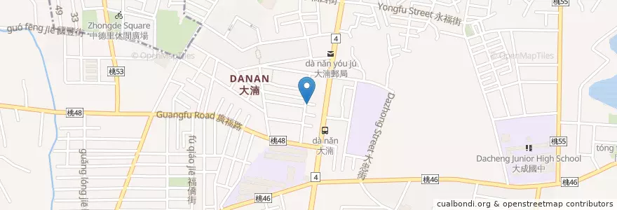 Mapa de ubicacion de 阿燁紅麵線 en 타이완, 타오위안 시, 바더 구.