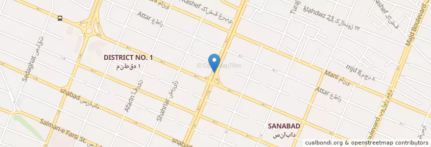 Mapa de ubicacion de رستوران رضا en イラン, ラザヴィー・ホラーサーン, شهرستان مشهد, مشهد, بخش مرکزی شهرستان مشهد.