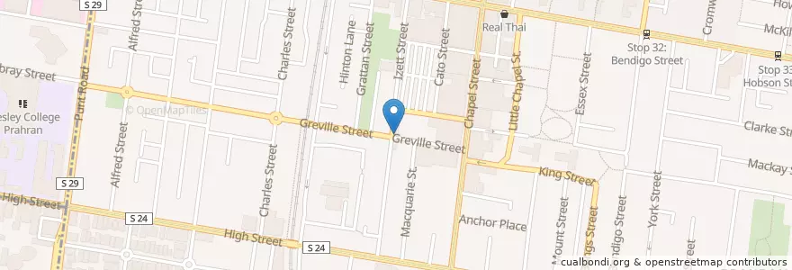 Mapa de ubicacion de Abstract 157 en Australie, Victoria, City Of Stonnington.