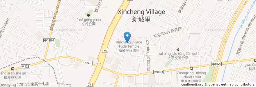 Mapa de ubicacion de 八方雲集 en تايوان, تاي شانغ, 太平區.