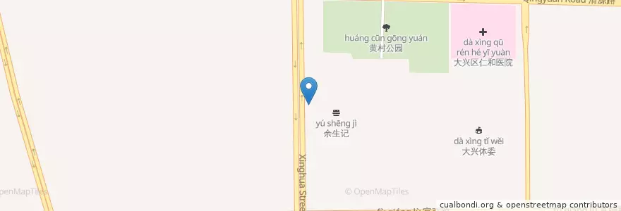 Mapa de ubicacion de 余生记 en 中国, 北京市, 河北省, 大兴区.
