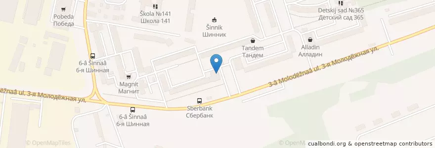Mapa de ubicacion de Омск 644117 en Rusland, Federaal District Siberië, Омская Область, Омский Район, Городской Округ Омск.
