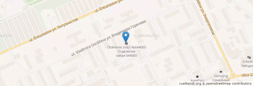 Mapa de ubicacion de Омск 644065 en ロシア, シベリア連邦管区, オムスク州, オムスク地区, オムスク管区.