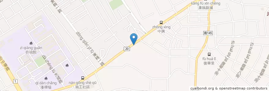 Mapa de ubicacion de 京城眼科 en Taiwan, Tainan, Yongkang District.