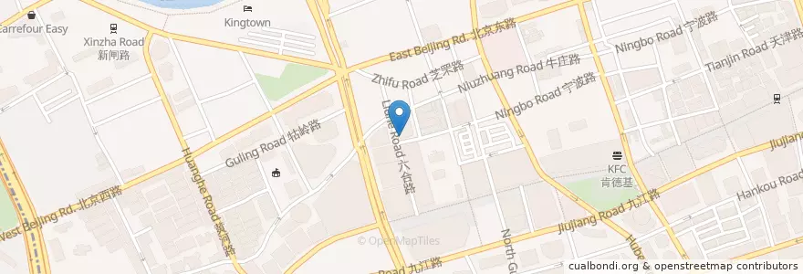 Mapa de ubicacion de 杭州新开元大酒店黄浦店 en China, Shanghai, Huangpu.