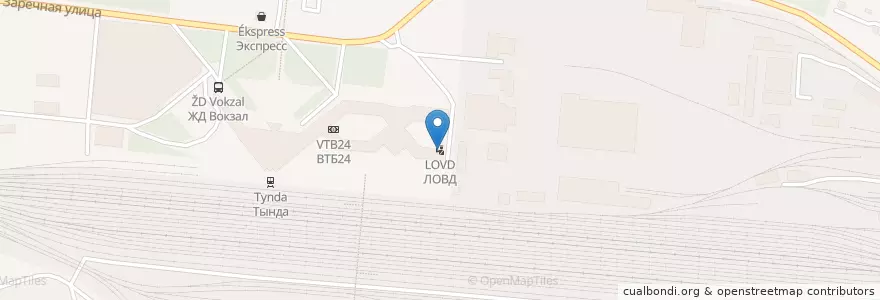 Mapa de ubicacion de ЛОВД en 俄罗斯/俄羅斯, 远东联邦管区, 阿穆尔州, Городской Округ Тында, Тындинский Район.