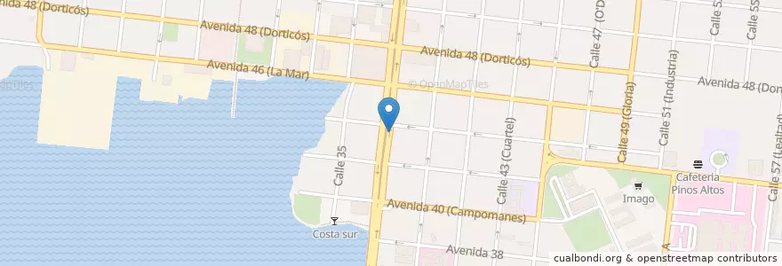 Mapa de ubicacion de El Lobo en Cuba, Cienfuegos, Cienfuegos, Ciudad De Cienfuegos.