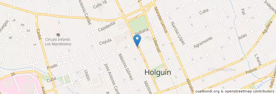 Mapa de ubicacion de 23 y M en 쿠바, Holguín, Holguín.