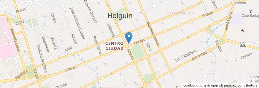 Mapa de ubicacion de Cafeteria Chaplin en کوبا, Holguín, Holguín.