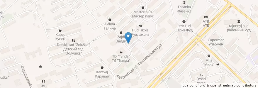 Mapa de ubicacion de Пивница en Rusia, Distrito Federal Del Lejano Oriente, Óblast De Amur, Городской Округ Тында, Тындинский Район.