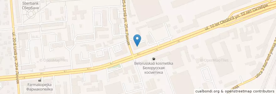 Mapa de ubicacion de Почта Банк en Russia, Distretto Federale Siberiano, Омская Область, Омский Район, Городской Округ Омск.