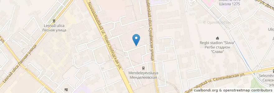Mapa de ubicacion de Настоишная en Russie, District Fédéral Central, Moscou, Центральный Административный Округ, Тверской Район.