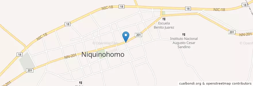Mapa de ubicacion de Medalla Milagrosa en Nicaragua, Masaya, Niquinohomo (Municipio).