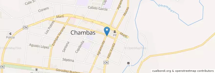 Mapa de ubicacion de Pizza en کوبا, Ciego De Ávila, Chambas.