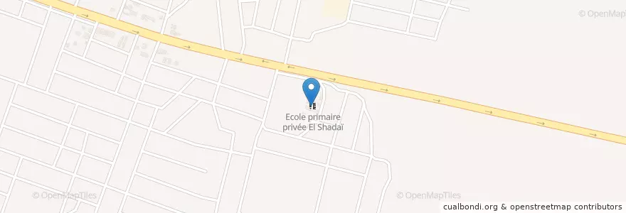 Mapa de ubicacion de Ecole primaire privée El Shadaï en Burquina Faso, Hauts-Bassins, Houet.
