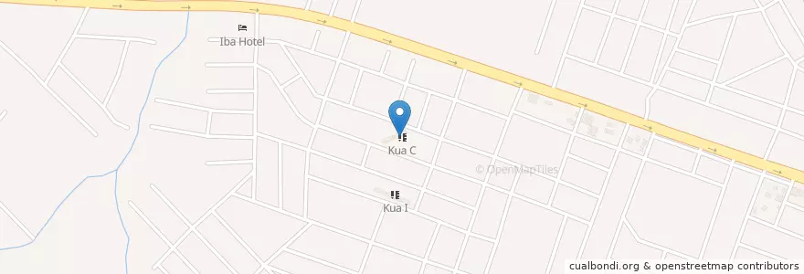 Mapa de ubicacion de Kua C en Burkina Faso, Hauts-Bassins, Houet.