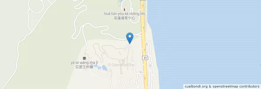 Mapa de ubicacion de 燈塔咖啡屋 en Taiwan, Taiwan, Landkreis Hualien.