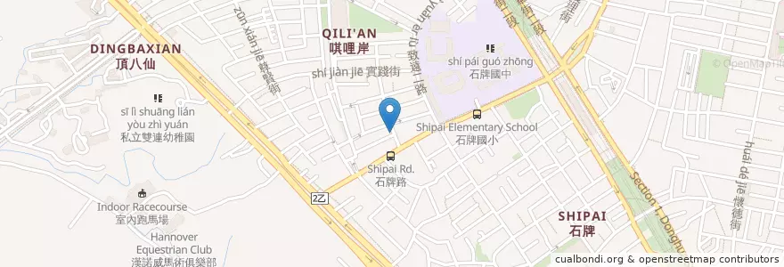 Mapa de ubicacion de 山東姥姥 en 台湾, 新北市, 台北市, 北投区.