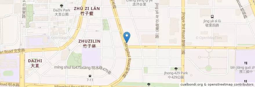 Mapa de ubicacion de 珍有福 en Taiwan, 新北市, Taipé, 中山區.