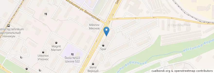 Mapa de ubicacion de Юнидент en روسيا, Центральный Федеральный Округ, Москва, Юго-Западный Административный Округ, Район Котловка.