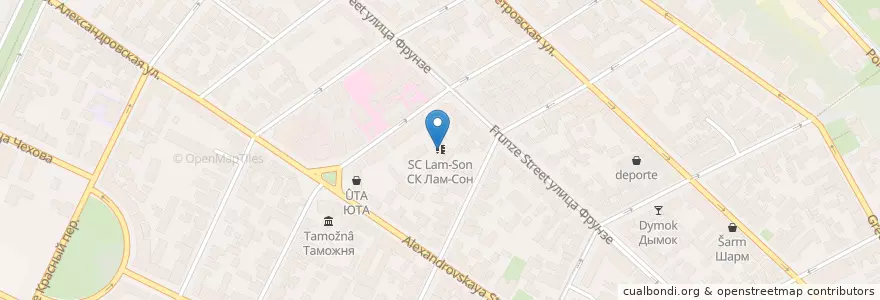 Mapa de ubicacion de СК Лам-Сон en Russie, District Fédéral Du Sud, Ростовская Область, Городской Округ Таганрог.