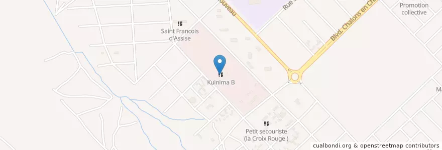 Mapa de ubicacion de Kuinima B en 부르키나파소, Hauts-Bassins, Houet.