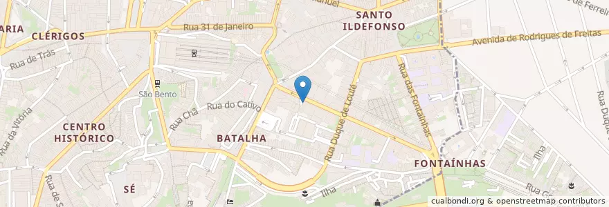 Mapa de ubicacion de Labmed en البرتغال, المنطقة الشمالية (البرتغال), Área Metropolitana Do Porto, بورتو, بورتو, Cedofeita, Santo Ildefonso, Sé, Miragaia, São Nicolau E Vitória.