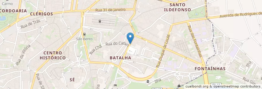 Mapa de ubicacion de Sagres en Portugal, Norte, Área Metropolitana Do Porto, Porto, Porto, Cedofeita, Santo Ildefonso, Sé, Miragaia, São Nicolau E Vitória.