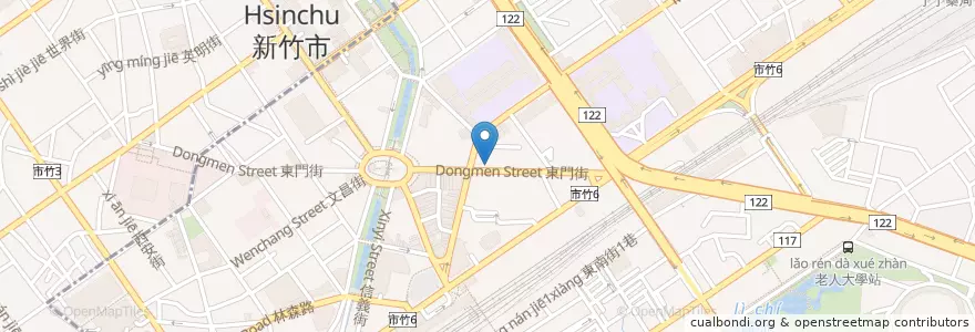 Mapa de ubicacion de 趨勢語言教育中心 en 타이완, 타이완성, 신주시, 둥구.