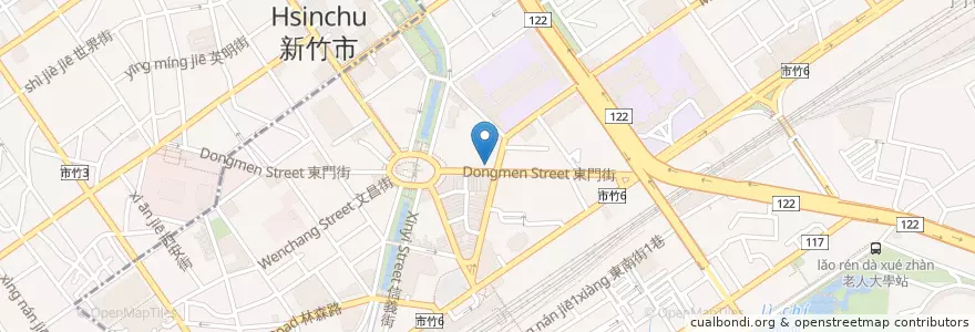 Mapa de ubicacion de 英美美語 en Taiwan, 臺灣省, Hsinchu, 東區.