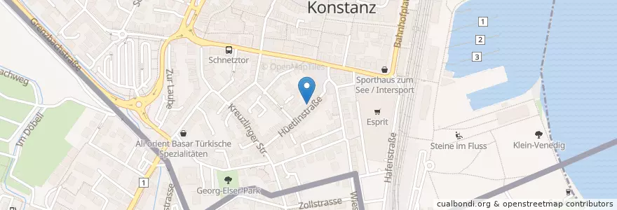 Mapa de ubicacion de Cengos Steakhouse en Германия, Баден-Вюртемберг, Bezirk Kreuzlingen, Фрайбург, Констанц, Kreuzlingen, Verwaltungsgemeinschaft Konstanz, Konstanz.