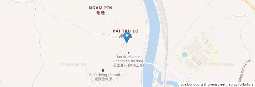 Mapa de ubicacion de 鴻淘士多 (羅太豆花) Hung Tao Store en 중국, 홍콩, 광둥성, 신제, 北區 North District.