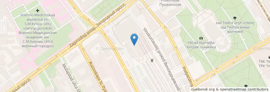 Mapa de ubicacion de Горздрав en ロシア, 北西連邦管区, レニングラード州, サンクト ペテルブルク, Адмиралтейский Район, Округ Семёновский.