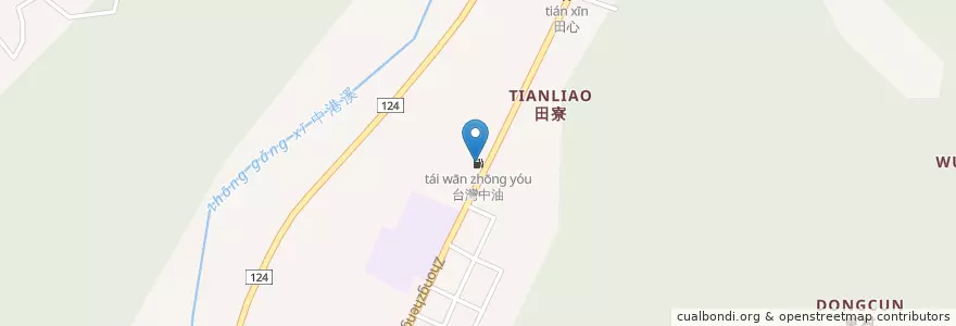 Mapa de ubicacion de 台灣中油 en Taiwan, Taiwan Province, Miaoli County, Nanzhuang.