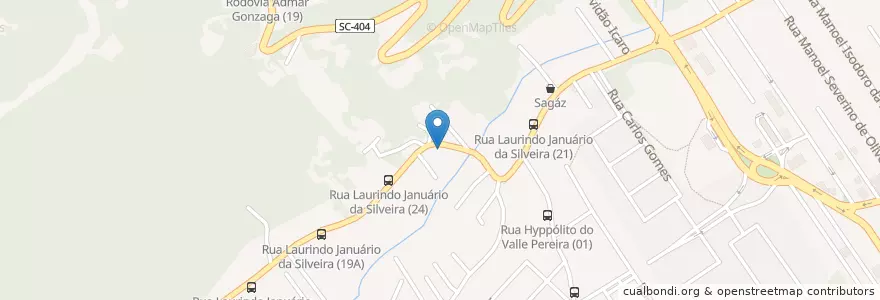 Mapa de ubicacion de Pizzaria Basilico en Brasil, Região Sul, Santa Catarina, Microrregião De Florianópolis, Região Geográfica Intermediária De Florianópolis, Florianópolis.